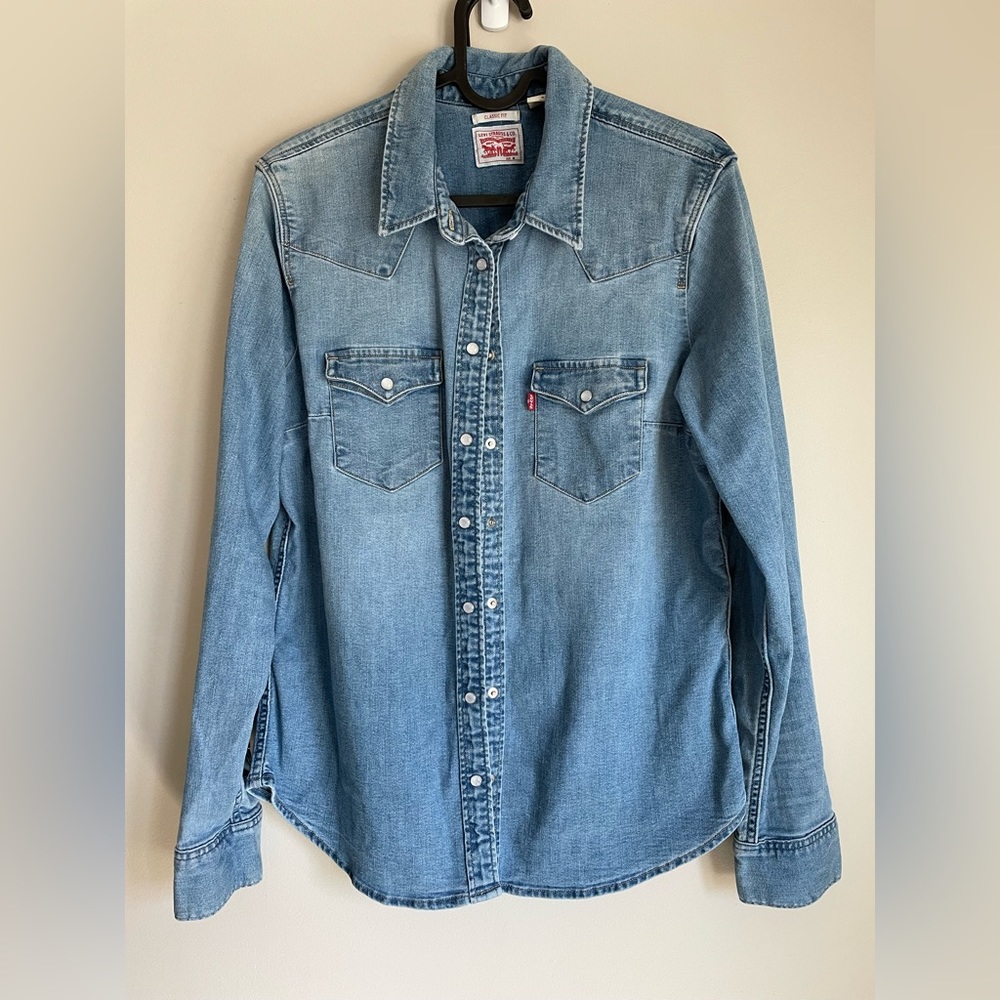 LEVI’S denim western shirt in blue